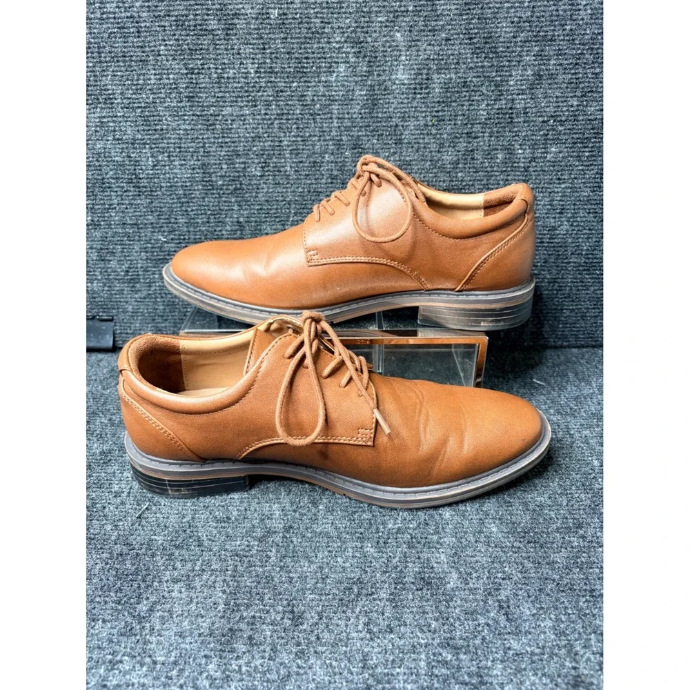 Goodfellow & Co Mens Jeffrey Plain Toe Derby Shoes Cognac Brown Size 7 098005313